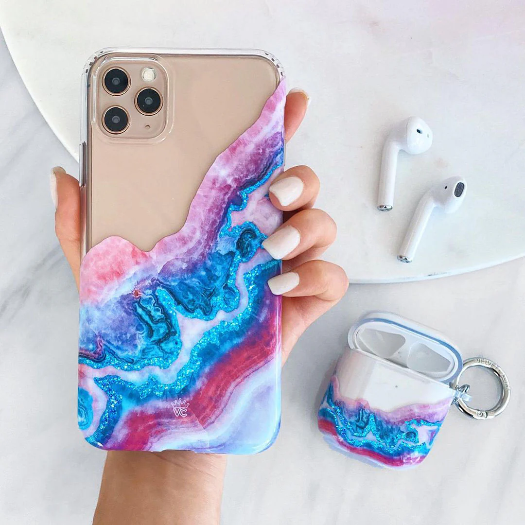 Geode Glitter Clear iPhone Case - Image 86