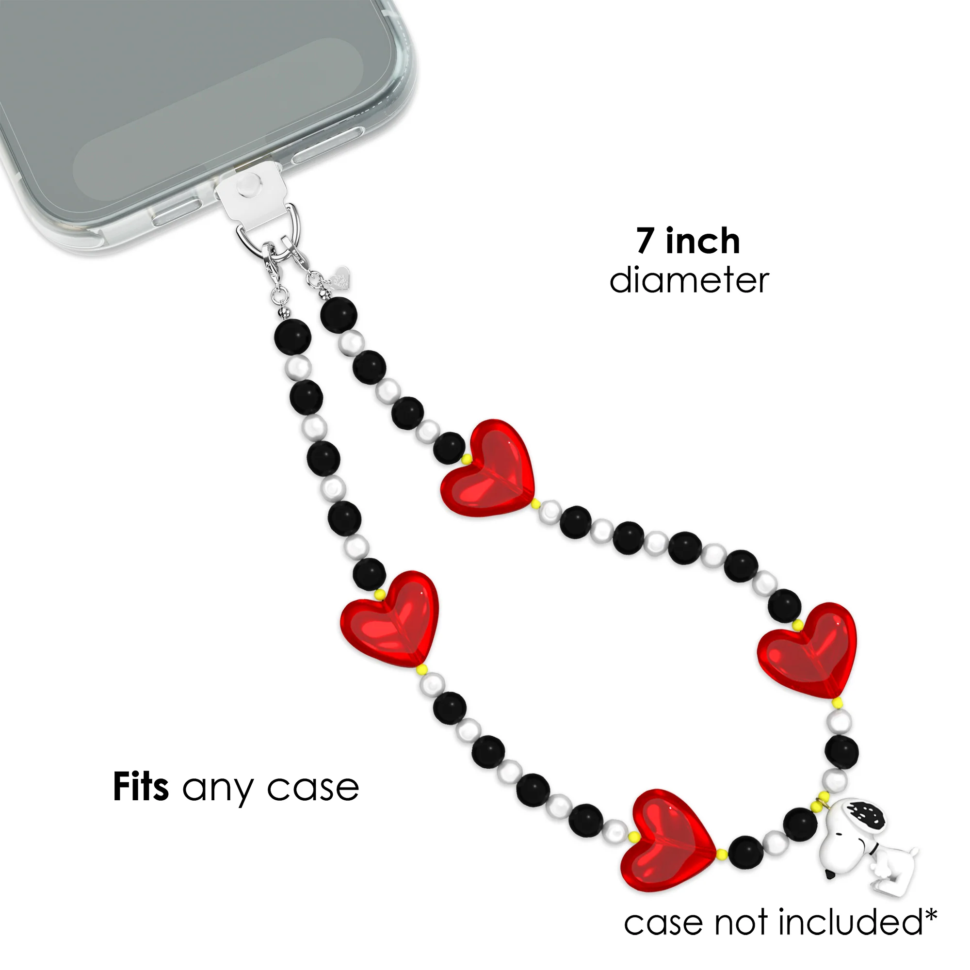 Snoopy Hearts Phone Charm - Image 3