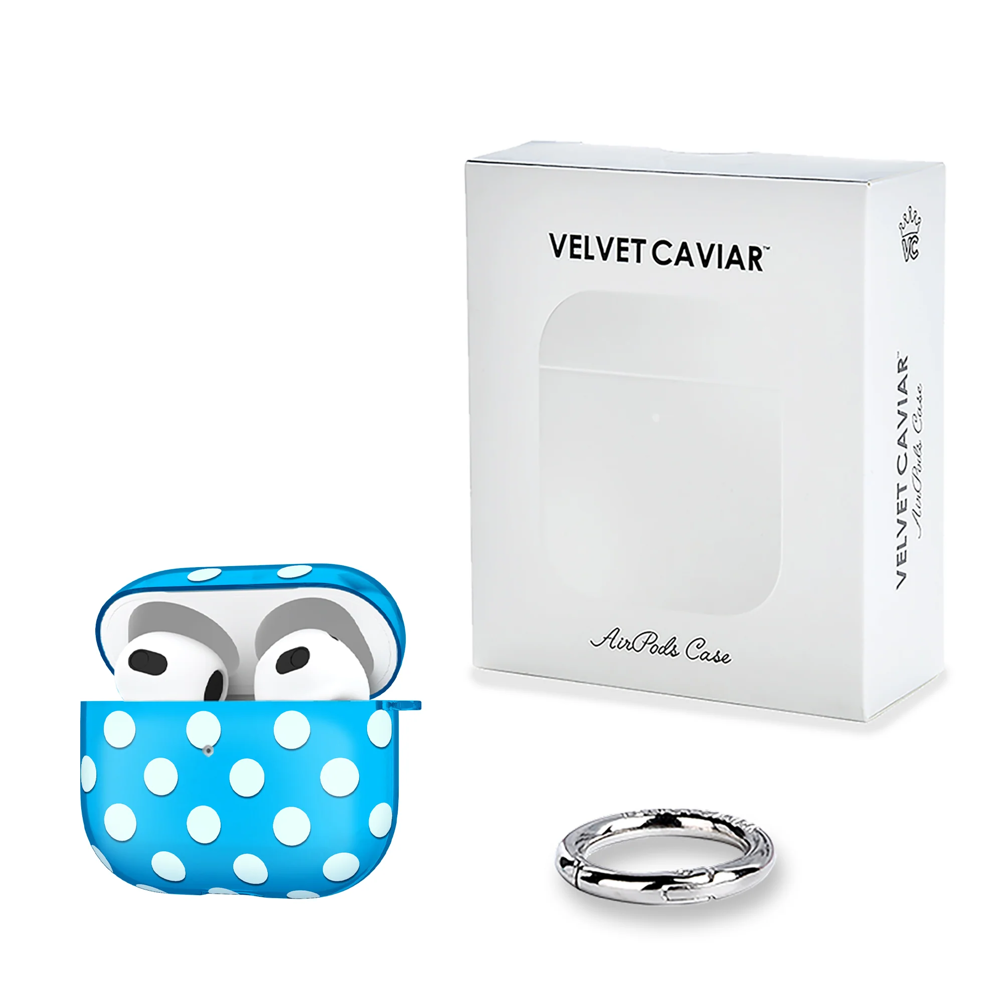 Aquamarine Polka Dot AirPod Case - Image 15