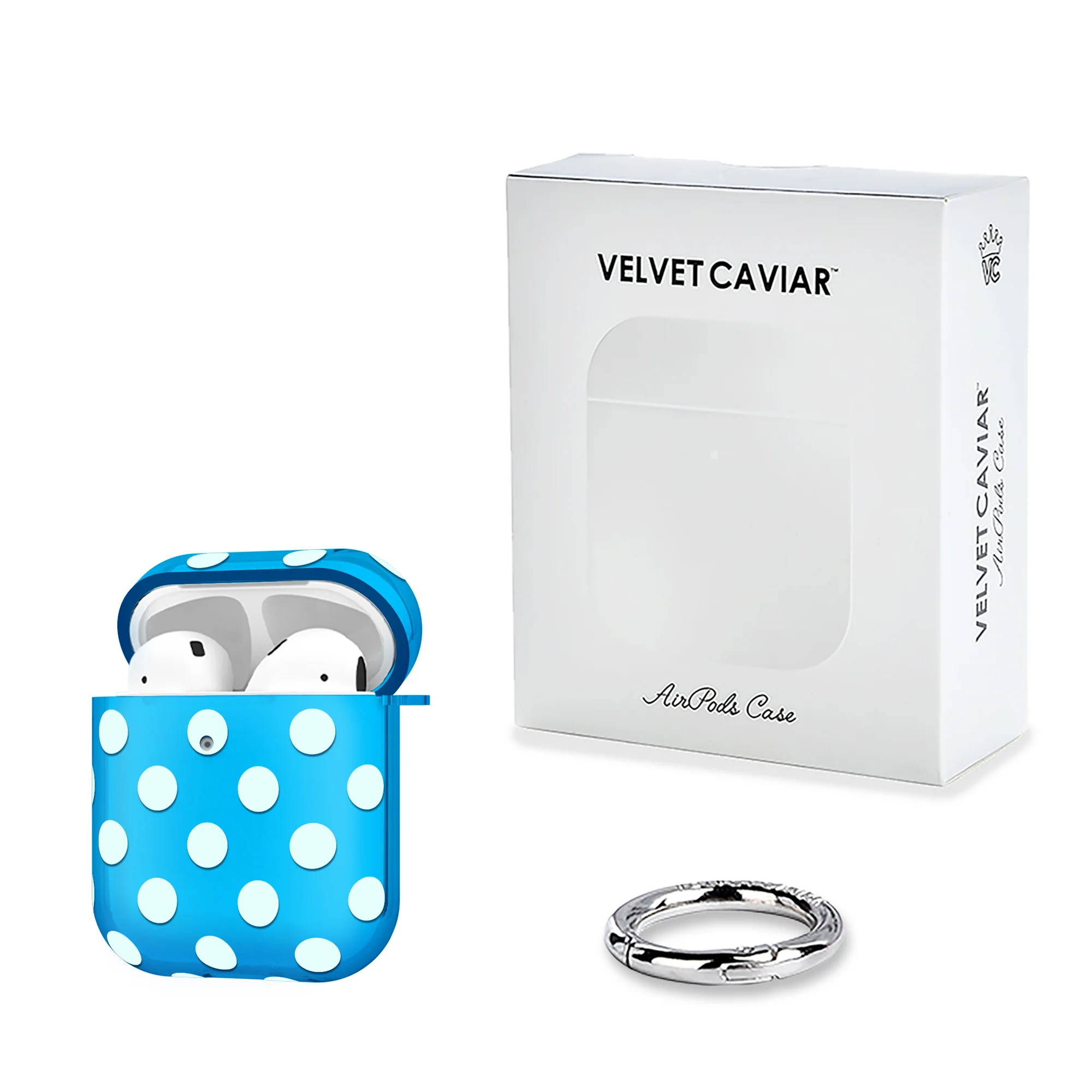 Aquamarine Polka Dot AirPod Case - Image 5