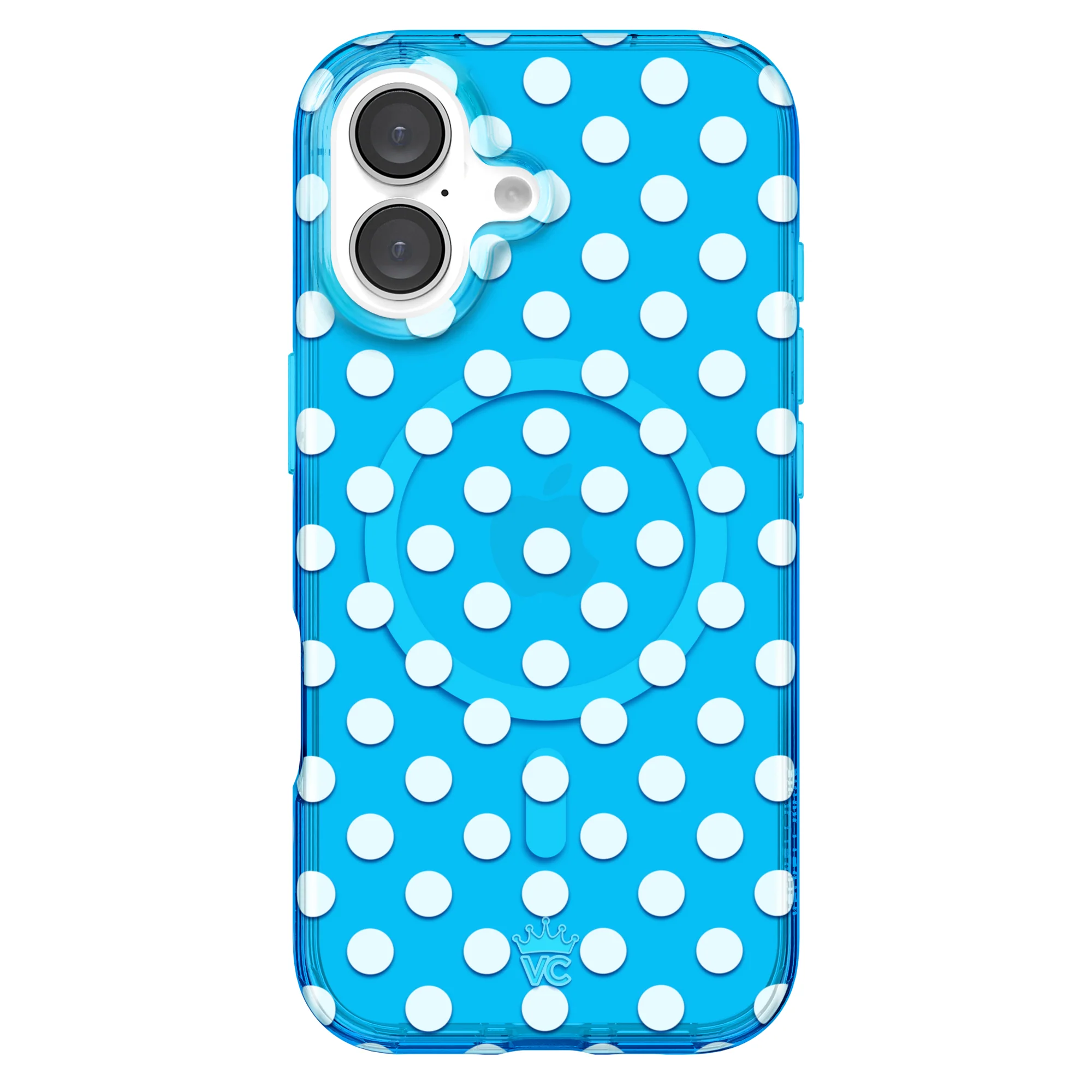 Aquamarine Polka Dot iPhone Case - Image 56