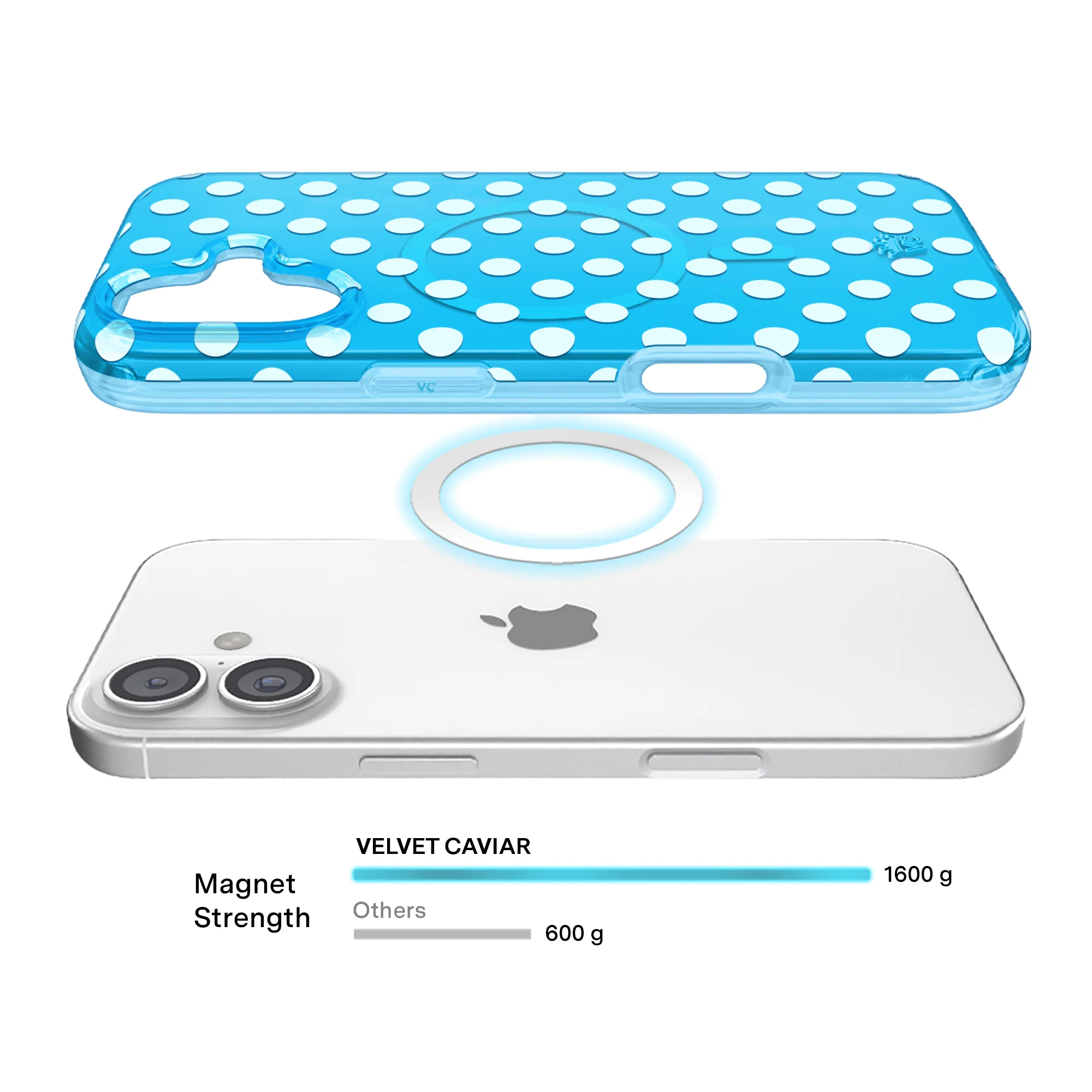 Aquamarine Polka Dot iPhone Case - Image 59