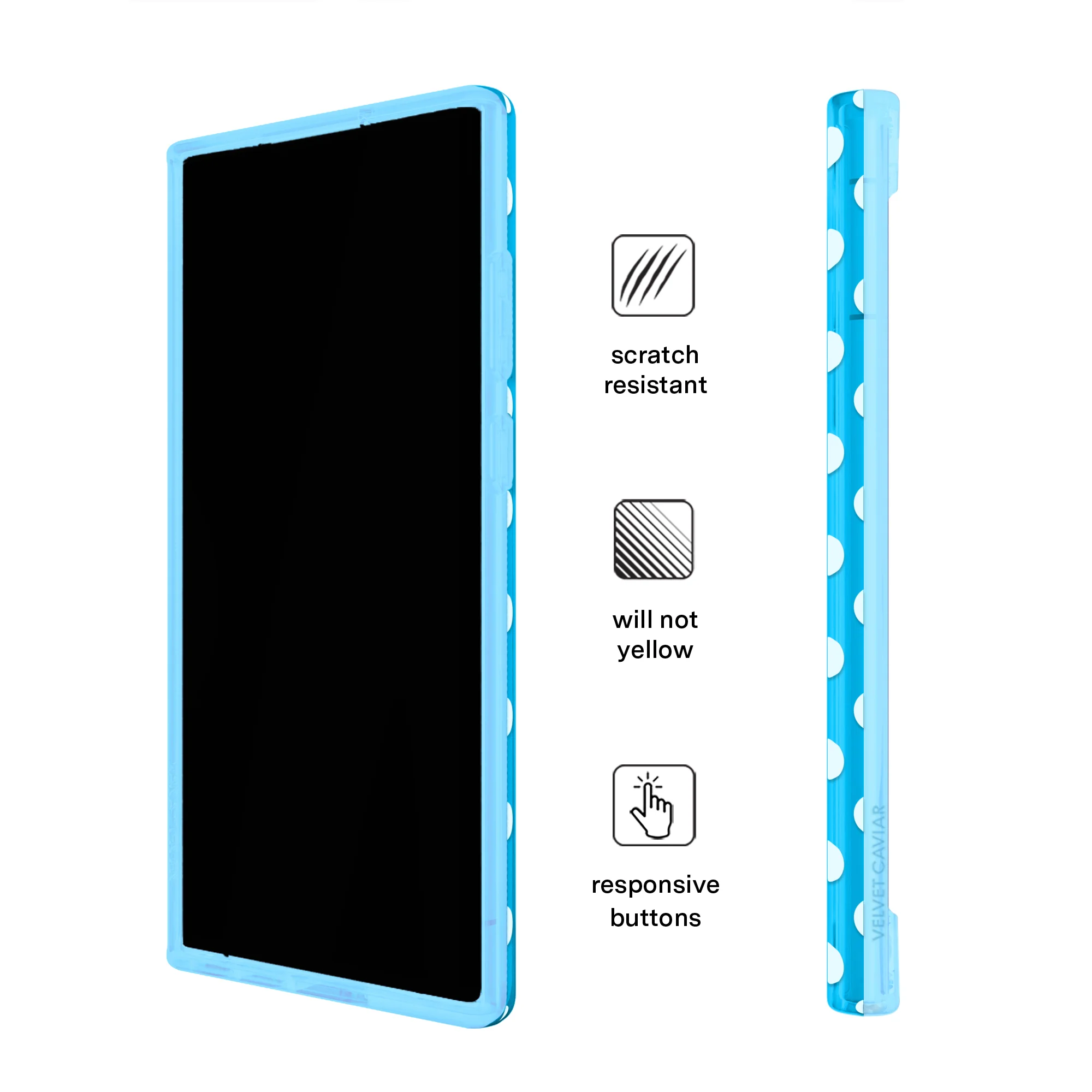 Aquamarine Polka Dot Samsung Case - Image 15