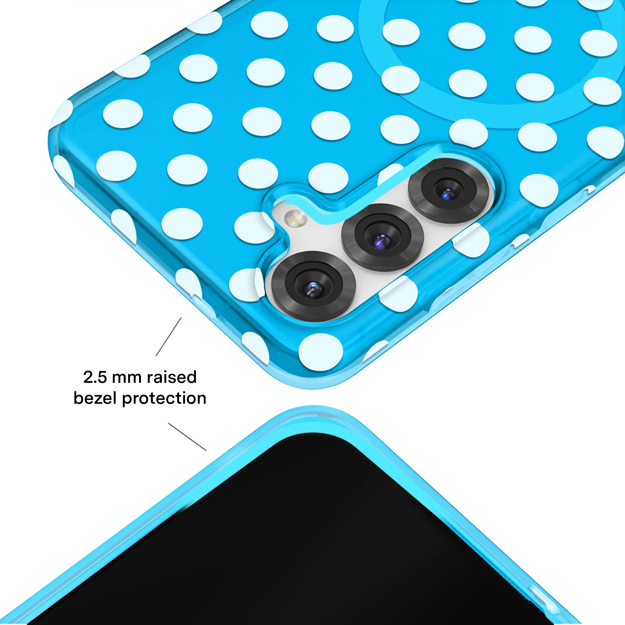 Aquamarine Polka Dot Samsung Case - Image 33