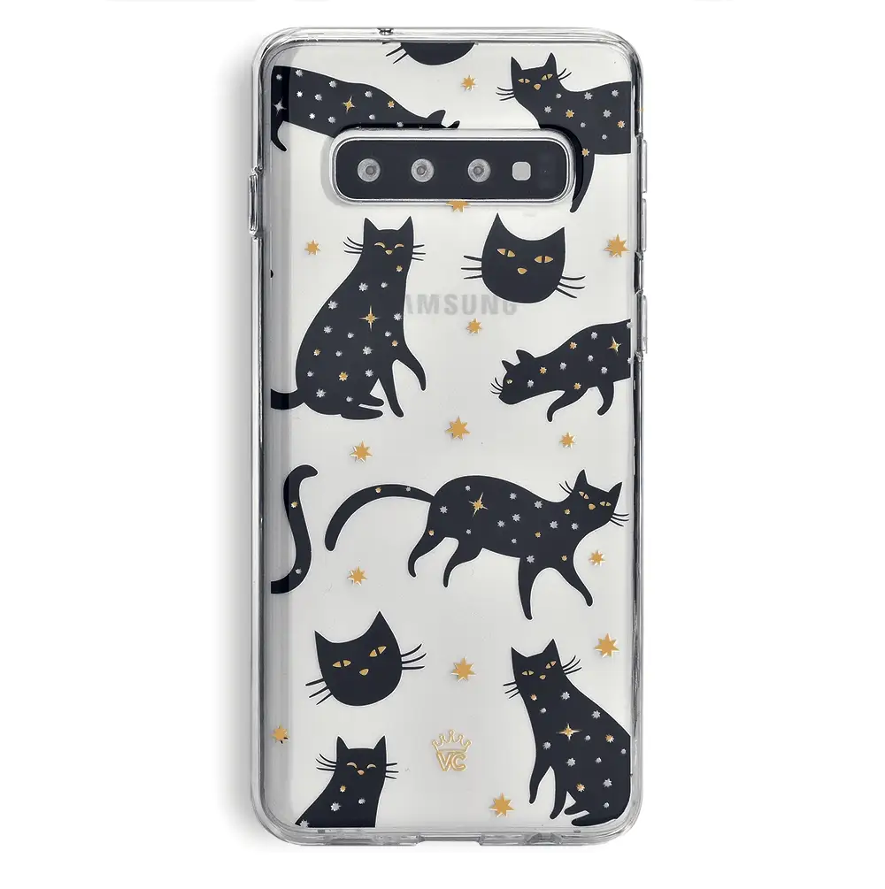 Black Cat Clear Samsung Galaxy Case - Image 6