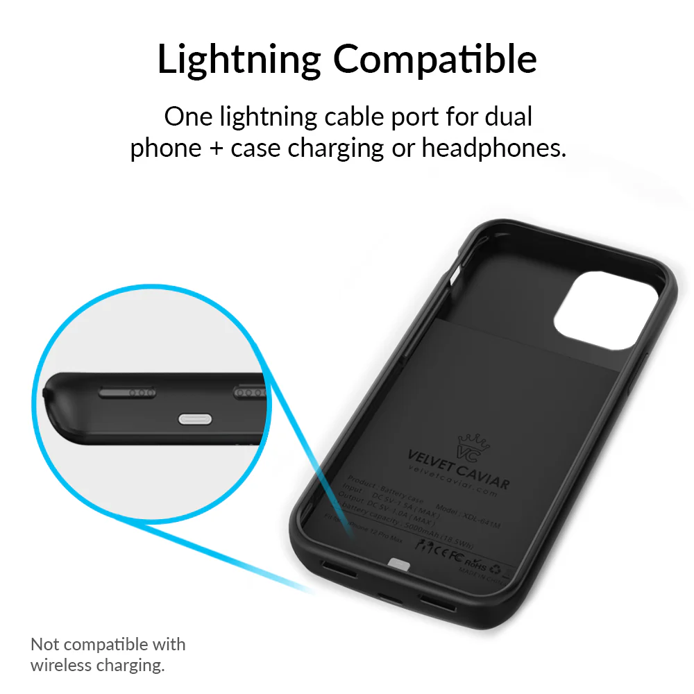Black iPhone Charging Case - Image 60