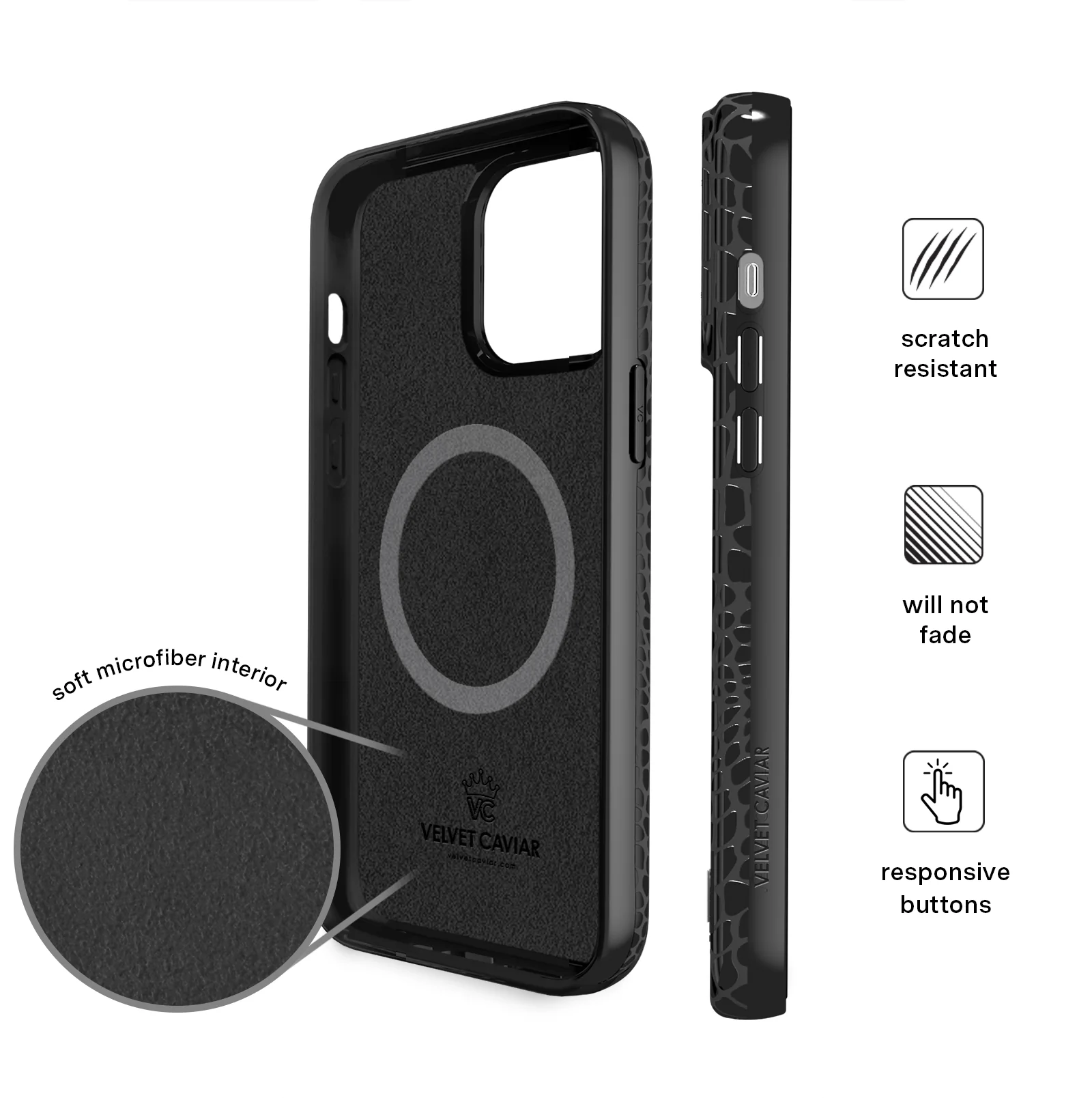 Black Croc iPhone Case - Image 102