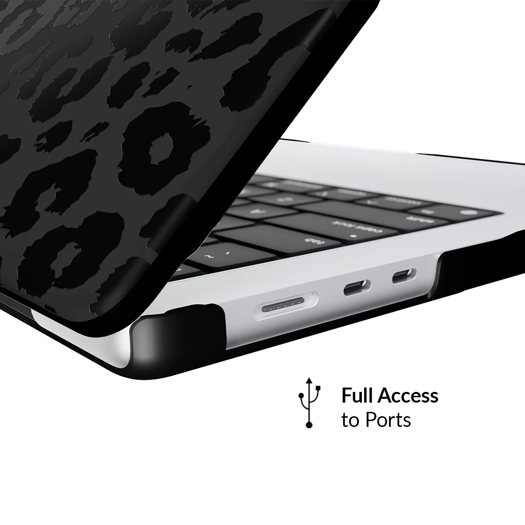 Black Leopard MacBook Case - Image 27