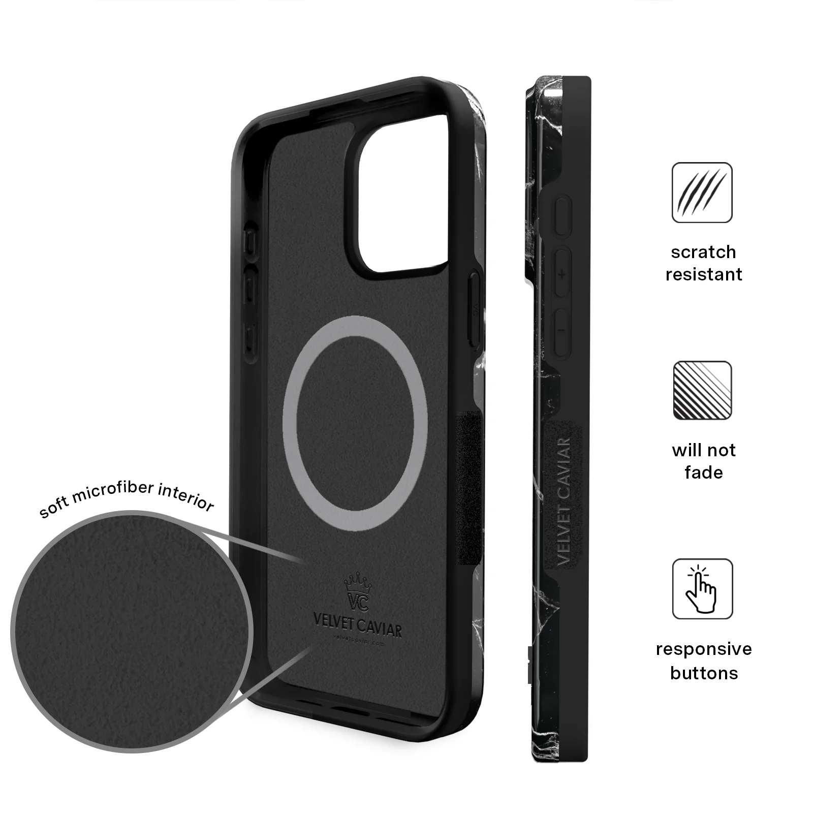 Black Marble iPhone Case - Image 132