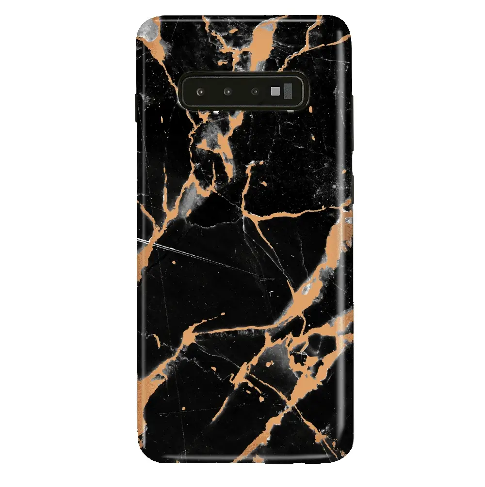 Black Marble Rose Gold Chrome Samsung Galaxy Case - Image 51