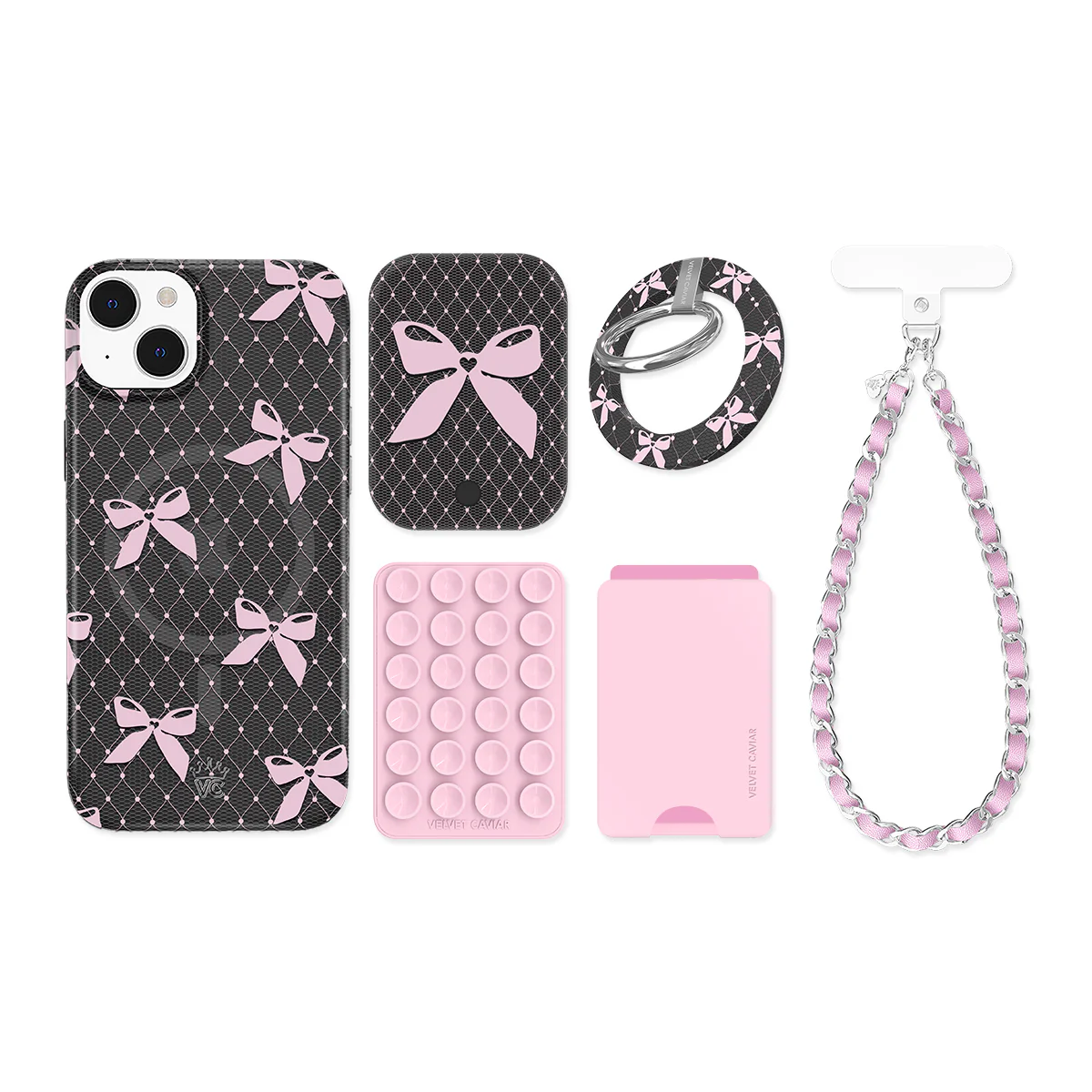 Lacy Pink Bows iPhone Bundle Set - Image 16