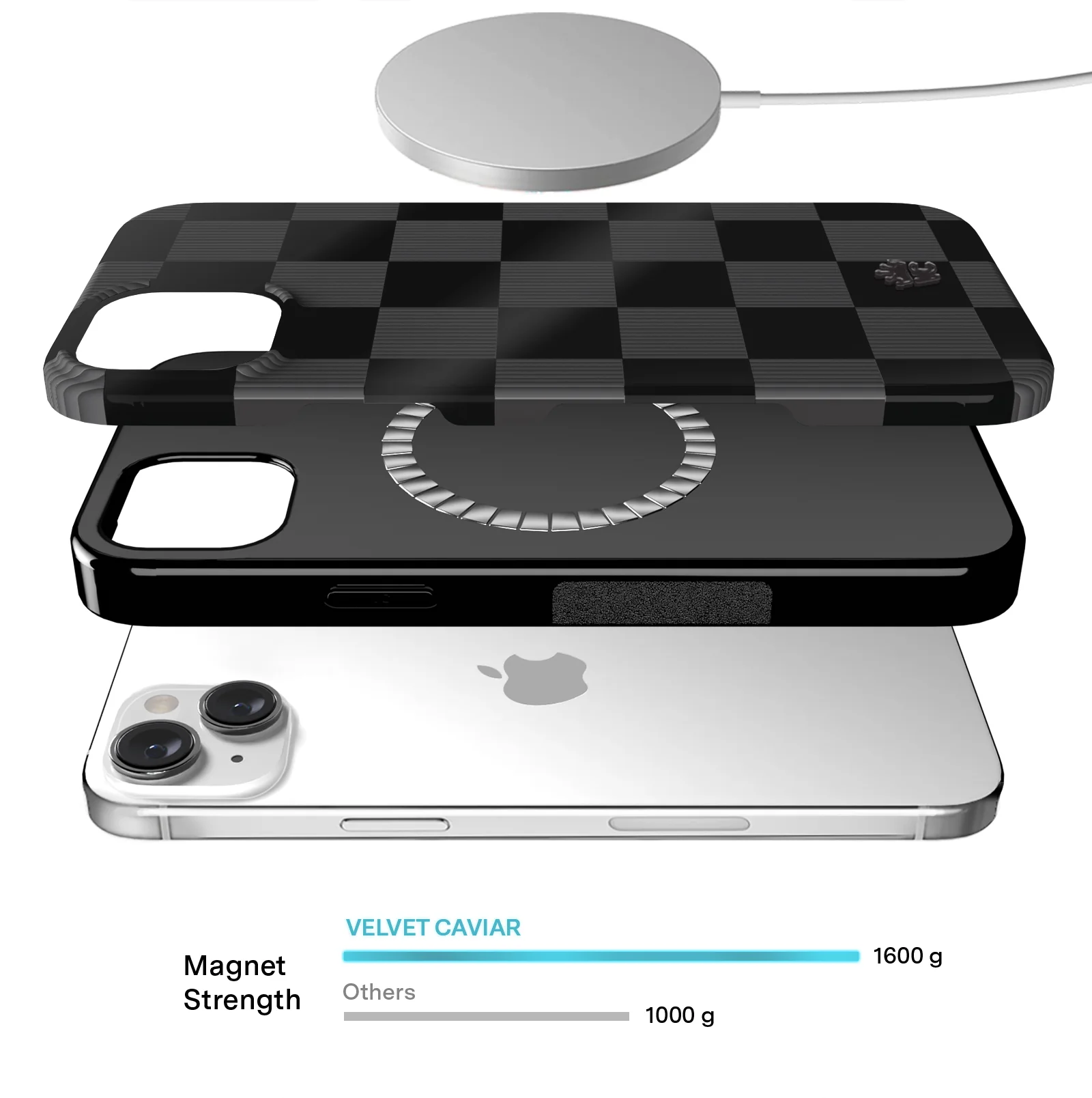 Noir Vibe Checkered iPhone Case - Image 13