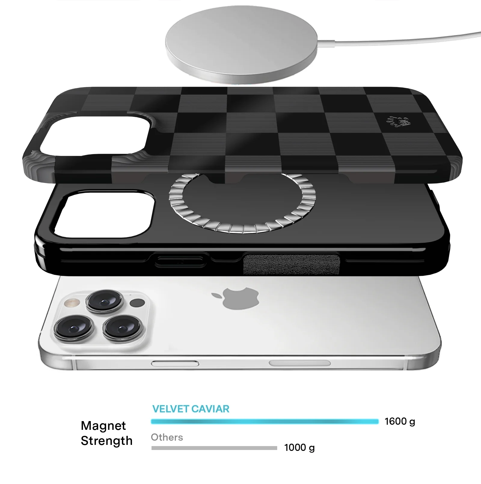 Noir Vibe Checkered iPhone Case - Image 58