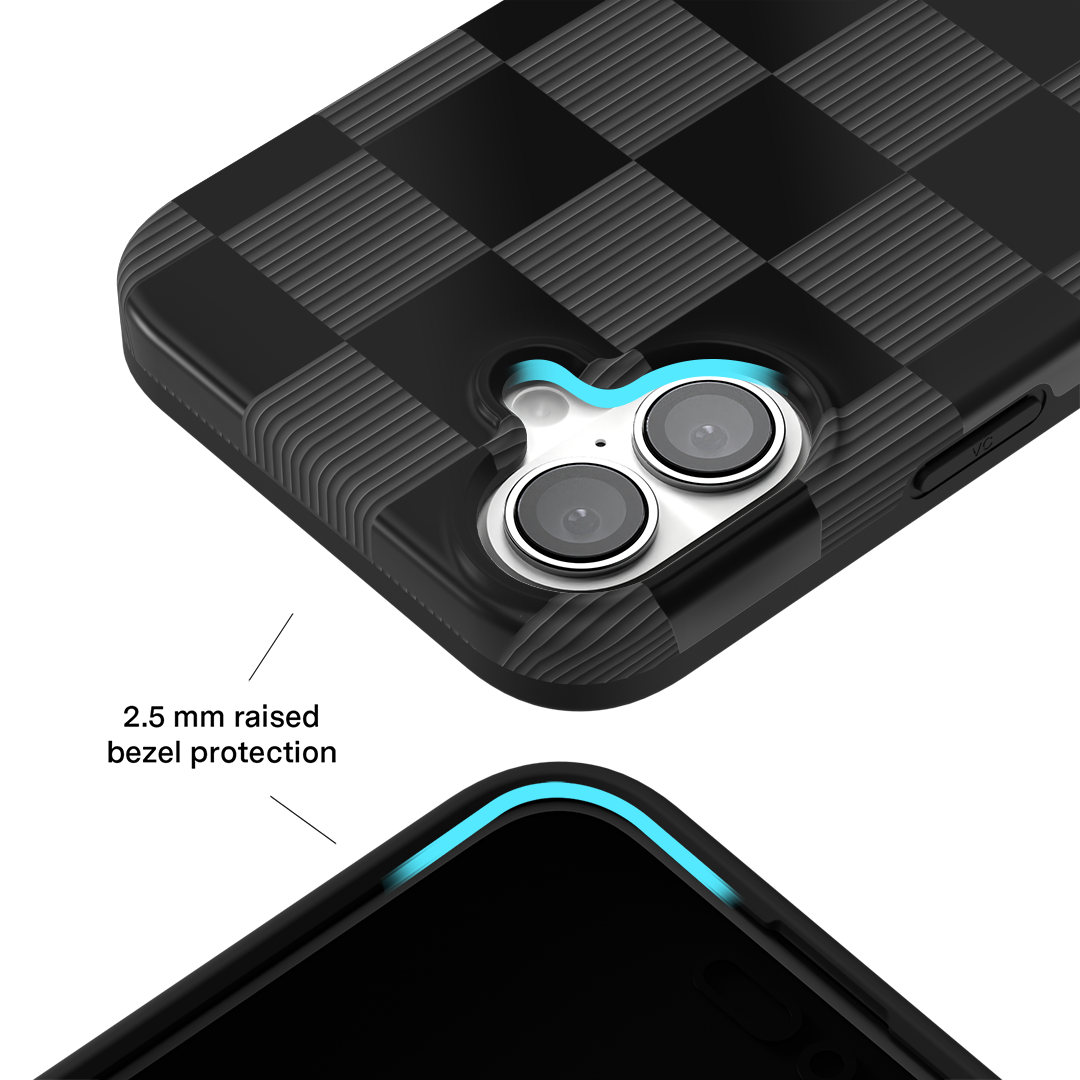 Noir Vibe Checkered iPhone Case - Image 97