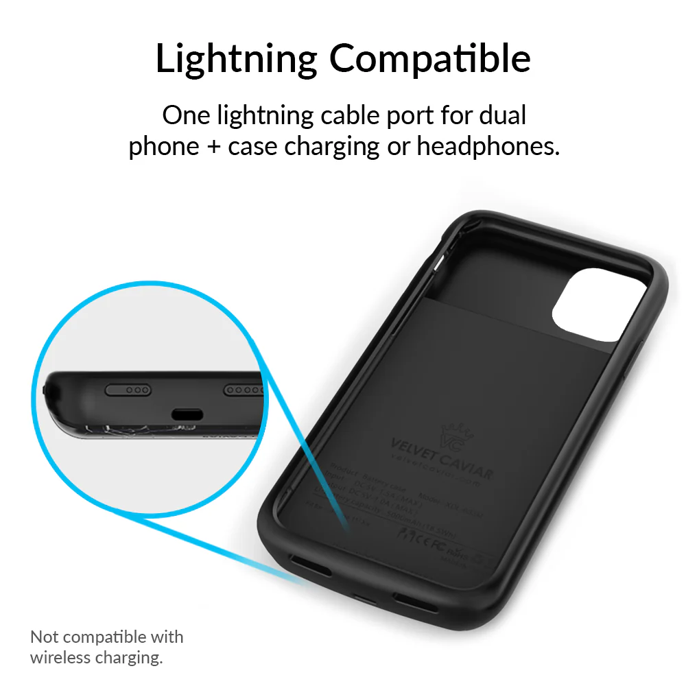 Black Wildflower iPhone Charging Case - Image 7