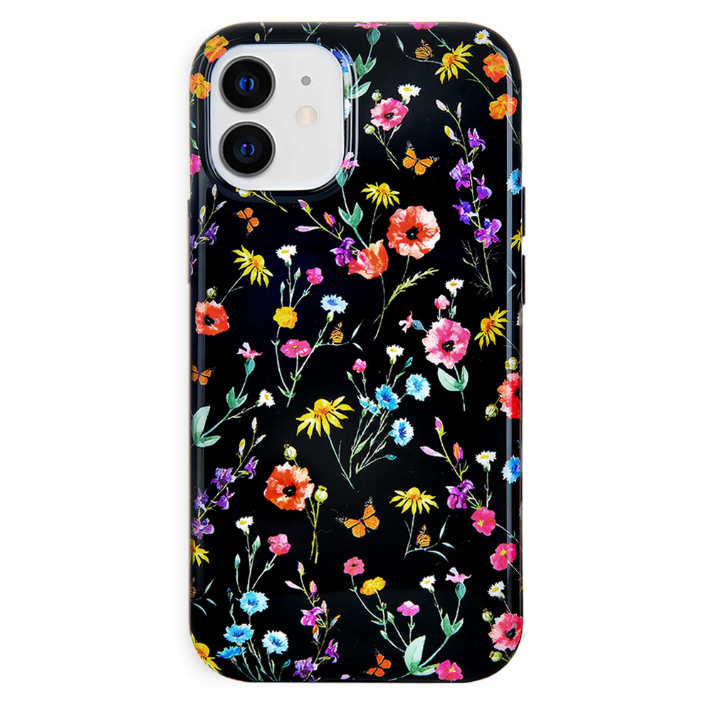 Black Wildflower iPhone Case - Image 49