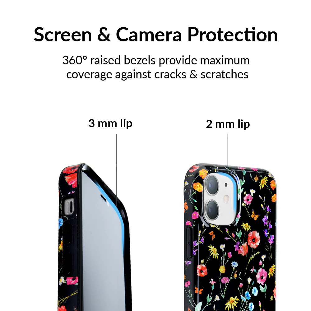 Black Wildflower iPhone Case - Image 57