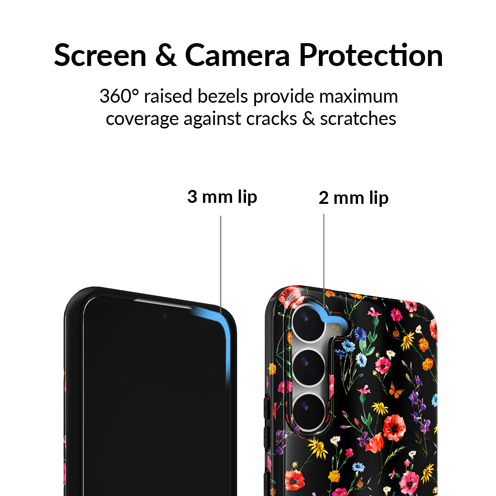 Black Wildflower Samsung Case - Image 109