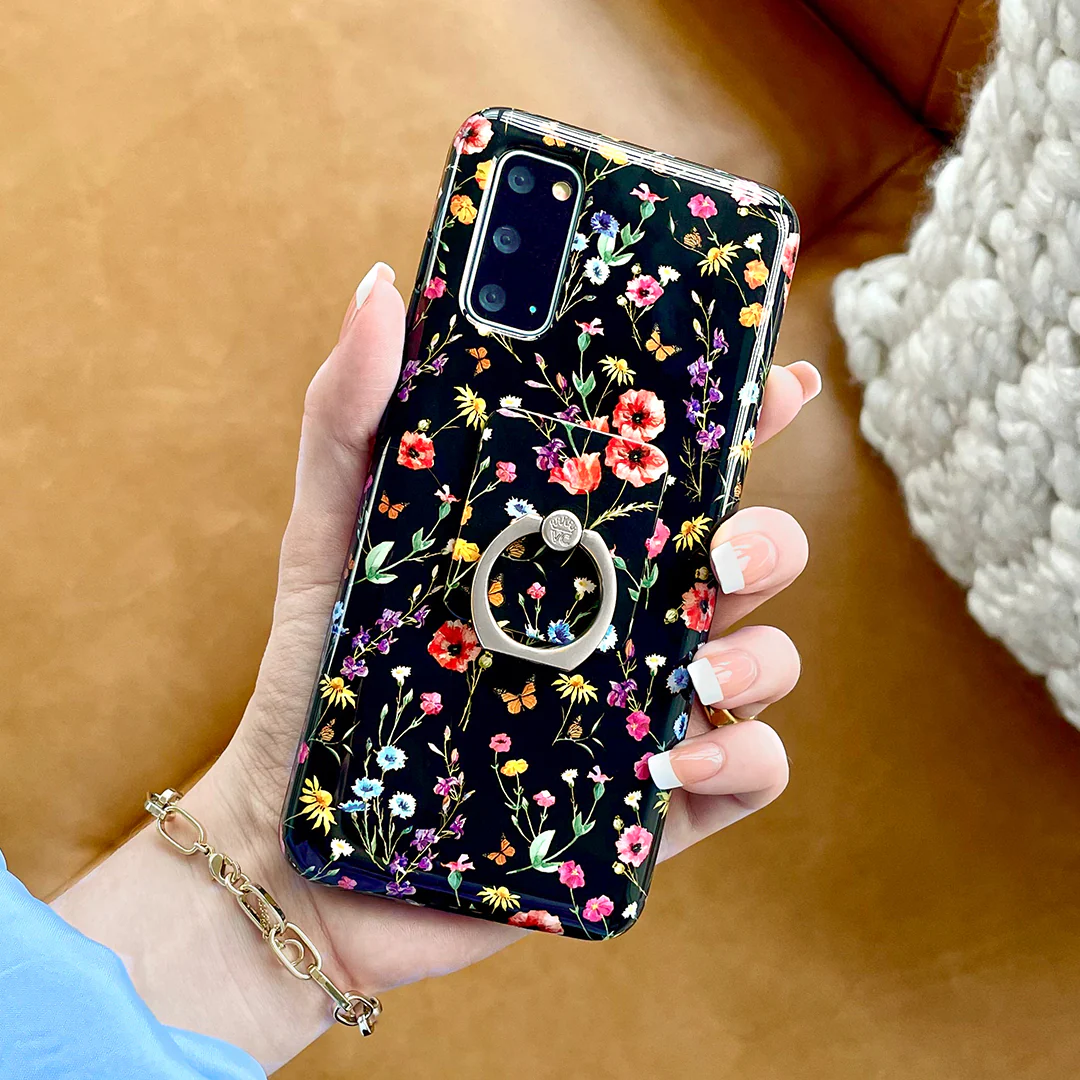 Black Wildflower Samsung Case - Image 20