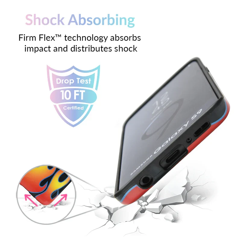 Blue Chrome Flames Samsung Galaxy Case - Image 8