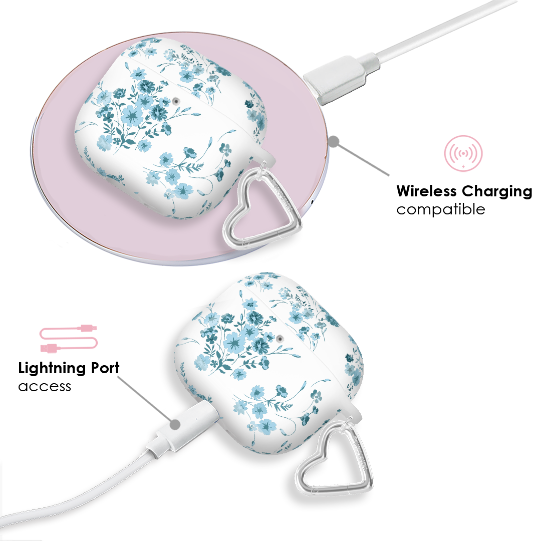 French Blue Floral AirPod Case - Image 19