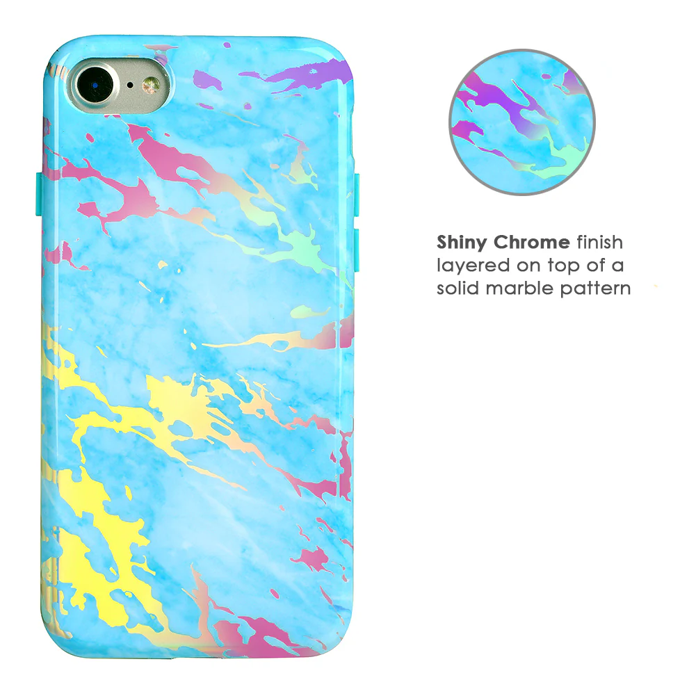 Blue Marble Holo Chrome iPhone Case - Image 12