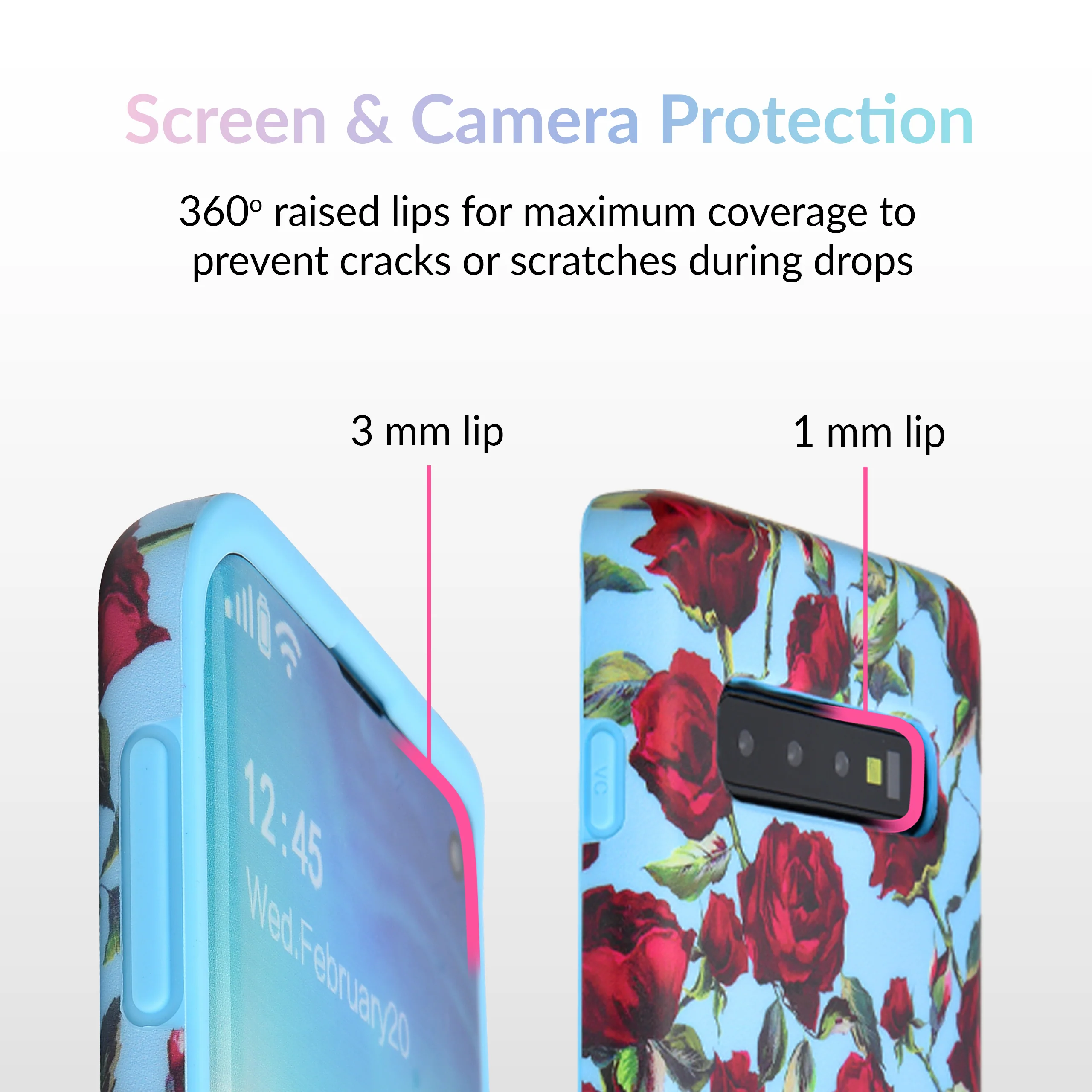 Blue Roses Floral Samsung Galaxy Case - Image 24