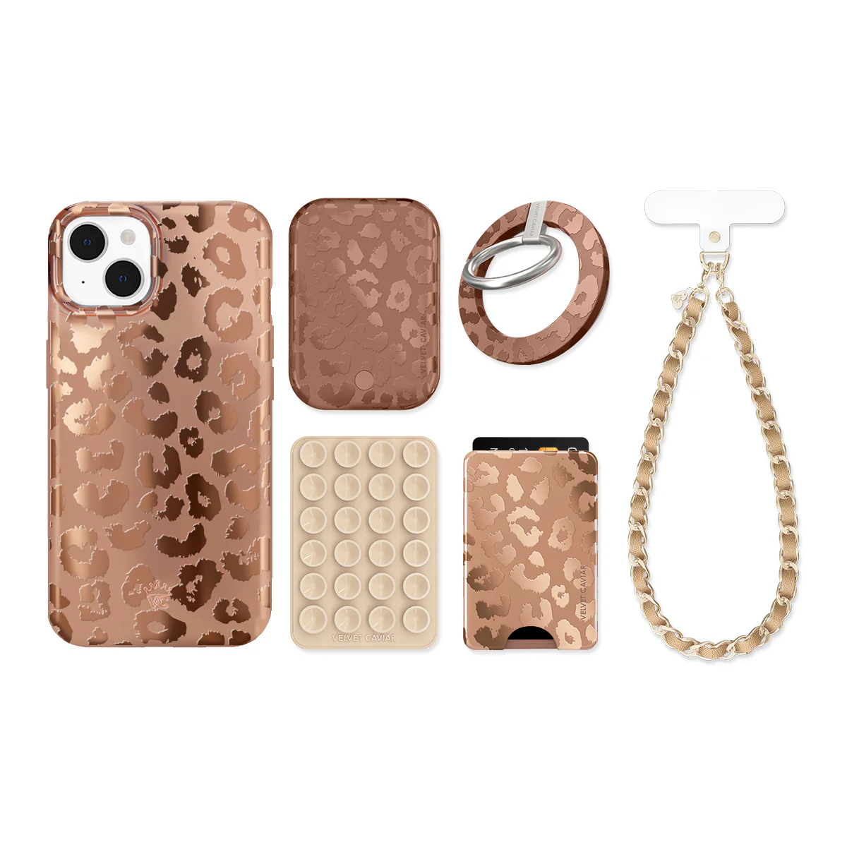 Bronze Chrome Leopard iPhone Bundle Set - Image 12