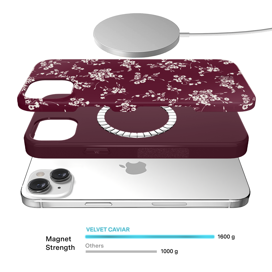 French Burgundy Floral iPhone Case - Image 64