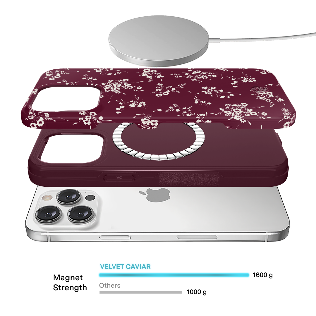 French Burgundy Floral iPhone Case - Image 82