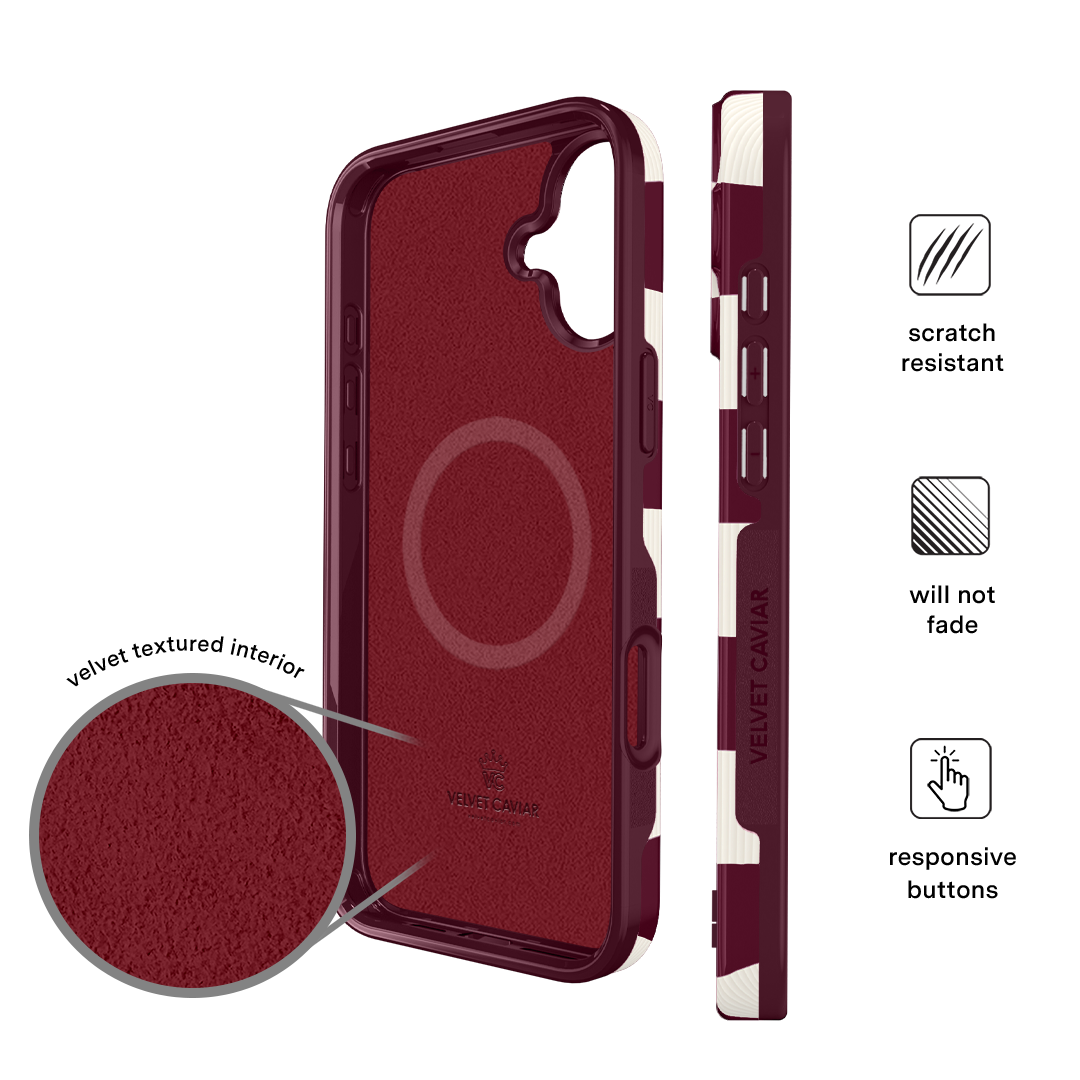 Burgundy Vibe Check iPhone Case - Image 24