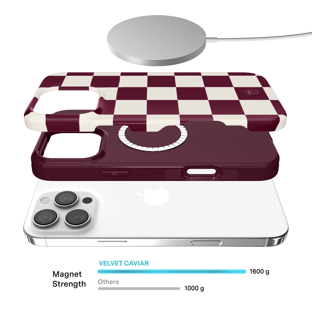 Burgundy Vibe Check iPhone Case - Image 4