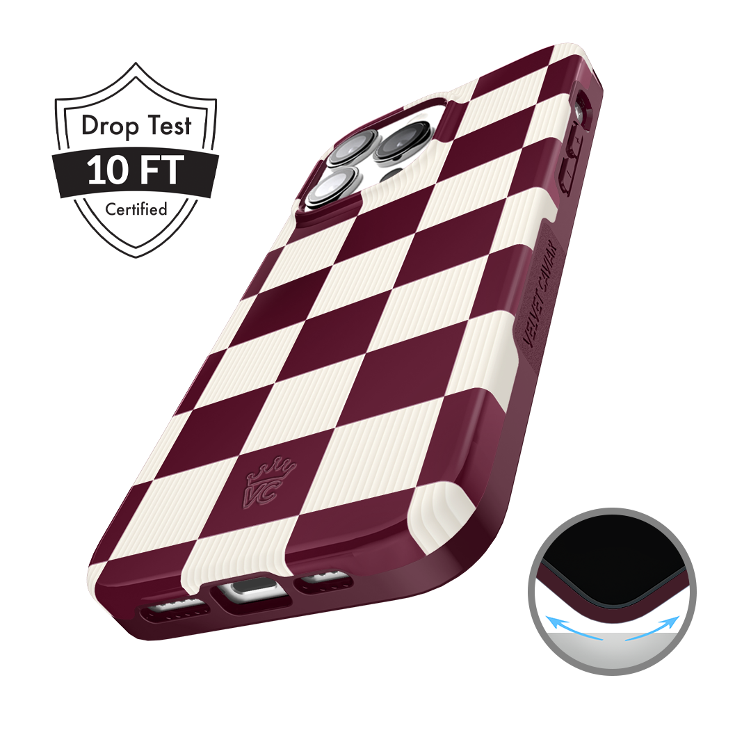 Burgundy Vibe Check iPhone Case - Image 59
