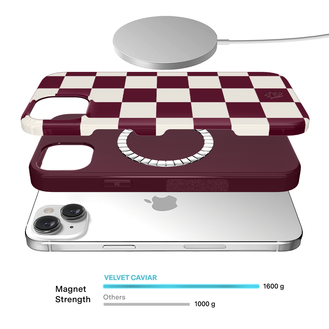 Burgundy Vibe Check iPhone Case - Image 70