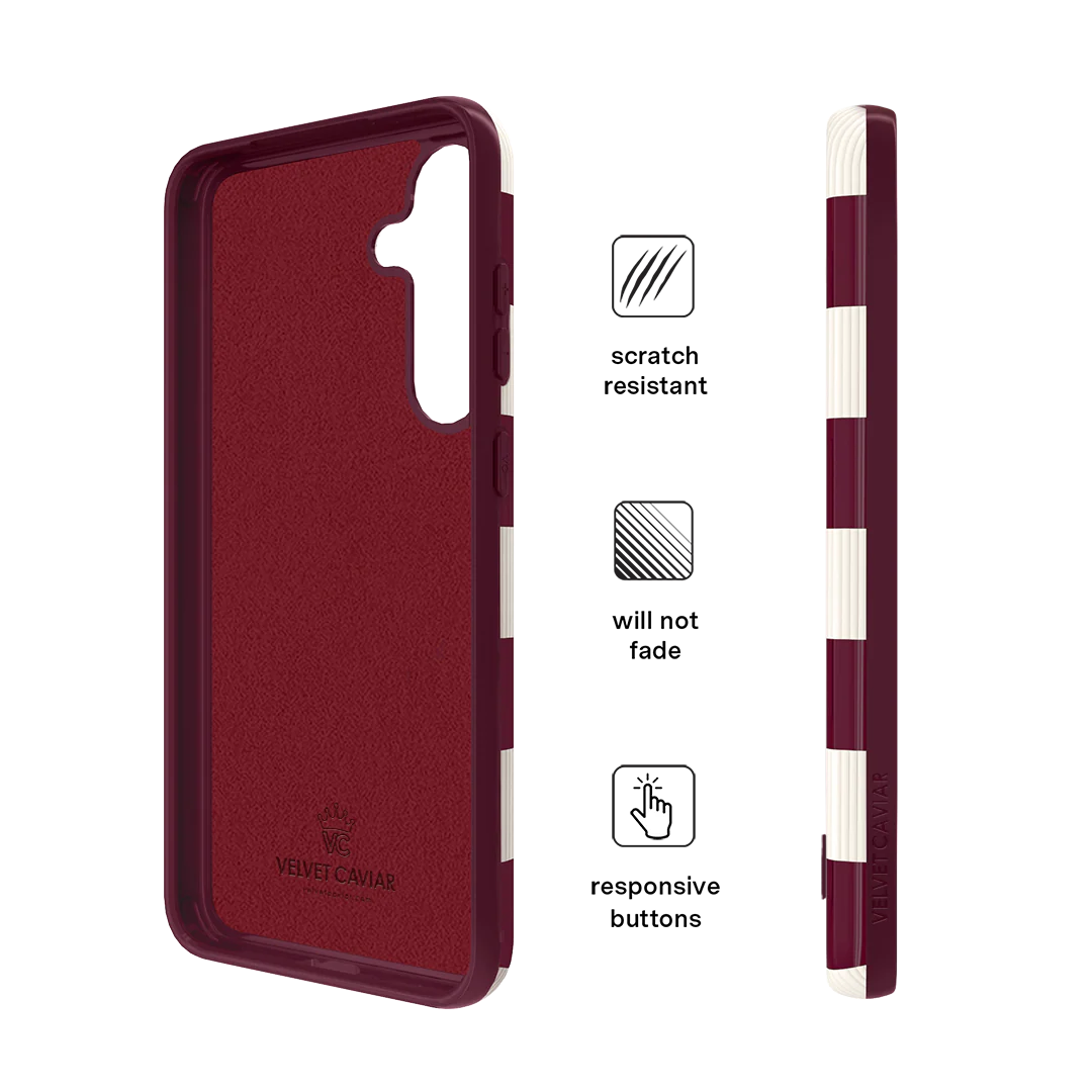 Burgundy Vibe Checker Samsung Case - Image 6