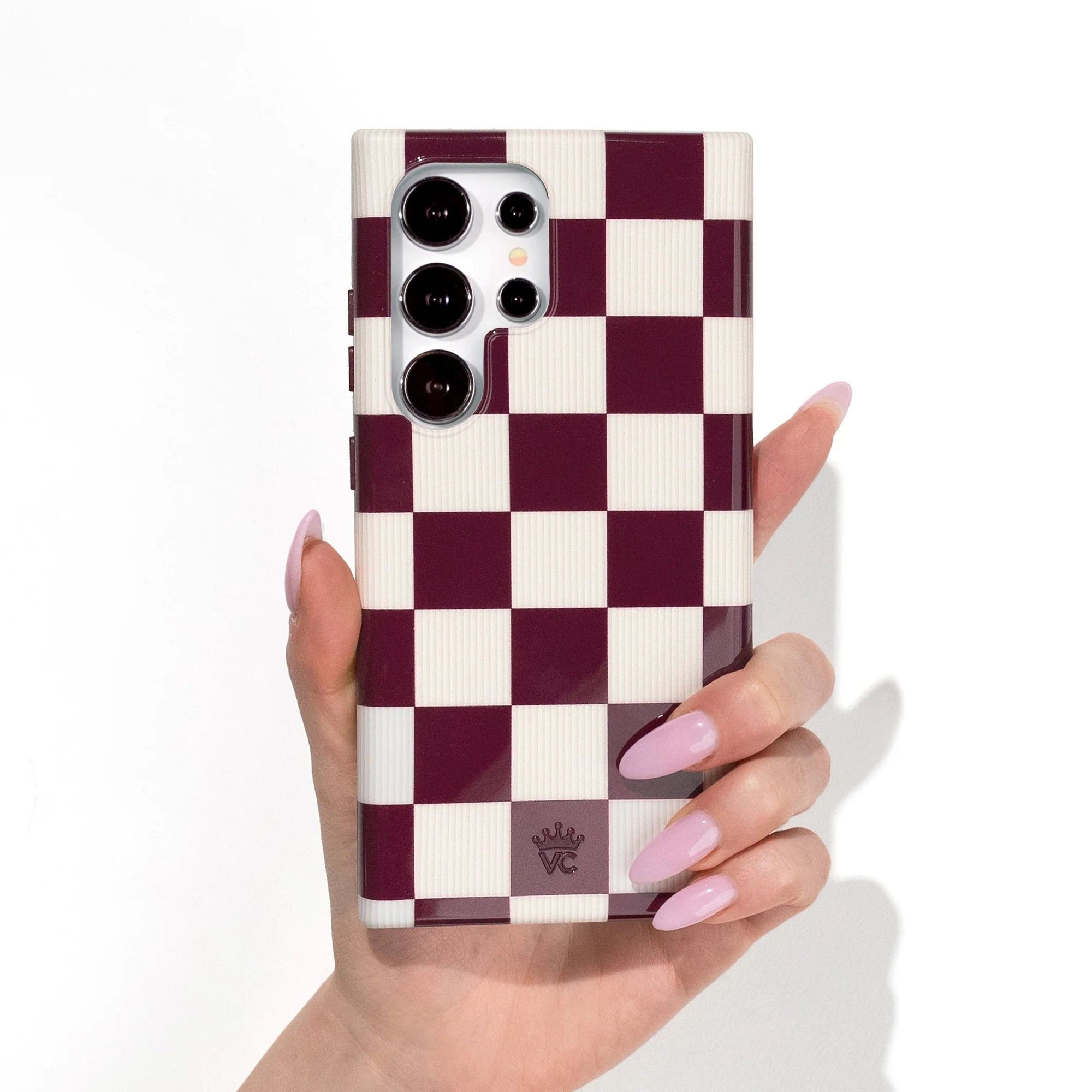 Burgundy Vibe Checker Samsung Case - Image 8