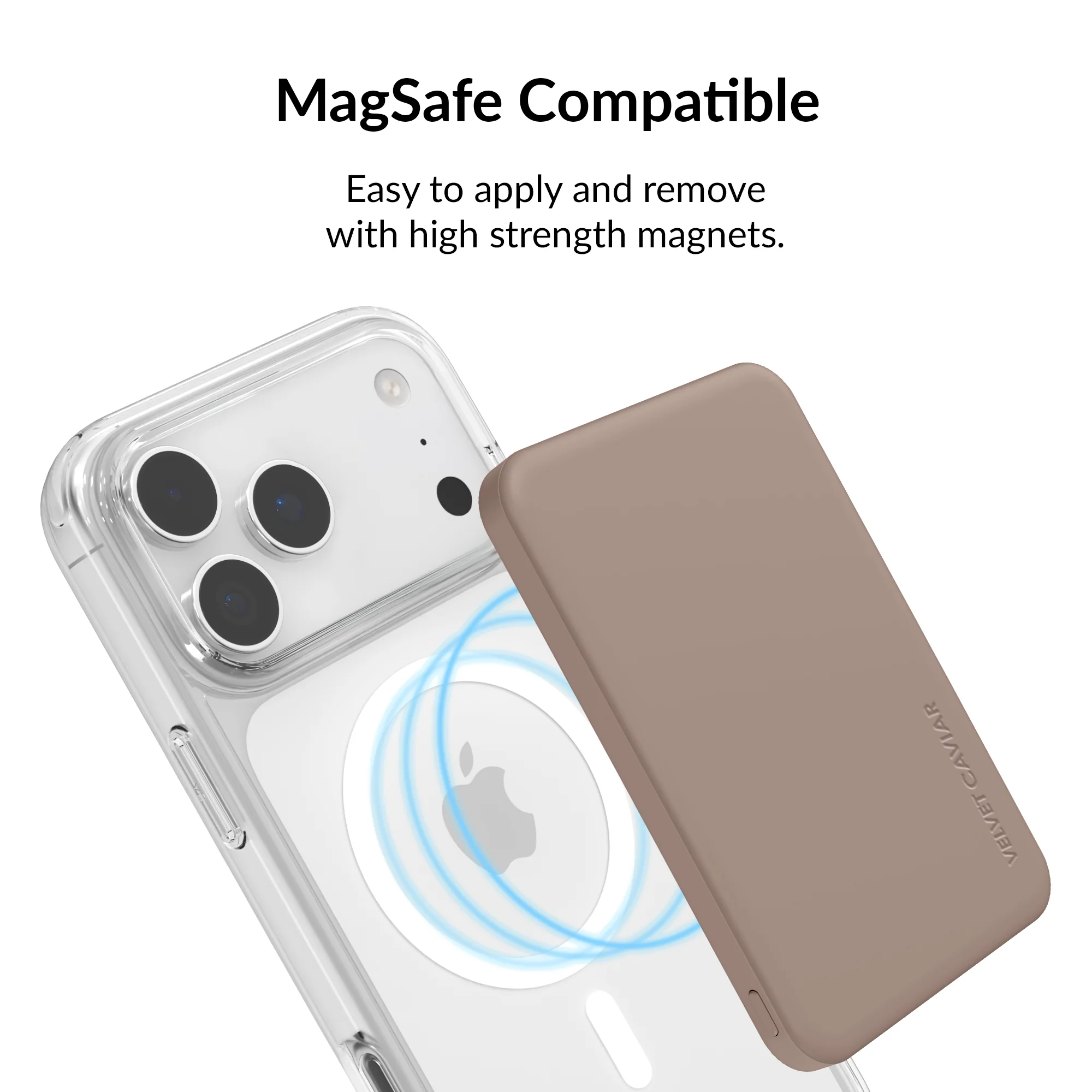 Cashmere Taupe Slim Portable MagSafe Charger Power Pack - Image 3
