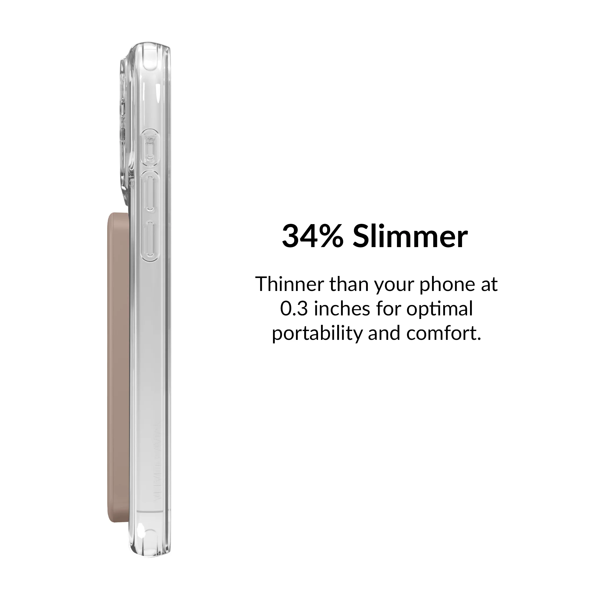 Cashmere Taupe Slim Portable MagSafe Charger Power Pack - Image 6