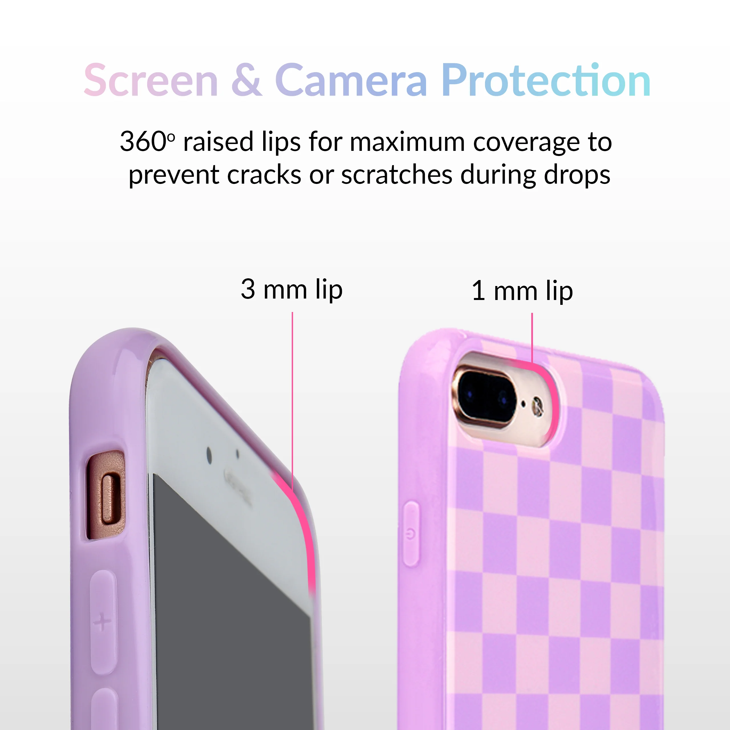 Checkered Lavender Nude iPhone Case - Image 31