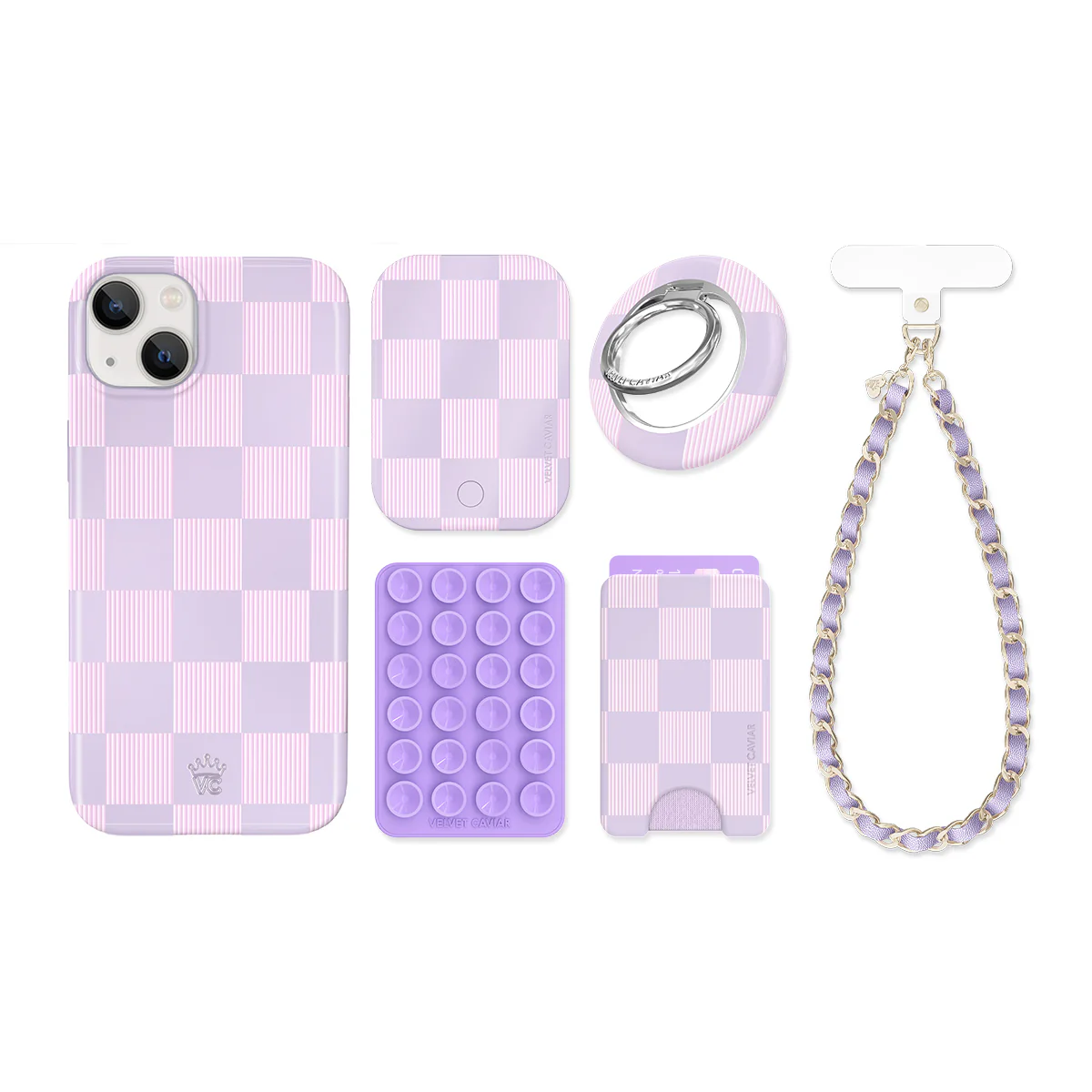 Lilac Vibe Checkered iPhone Bundle Set - Image 5