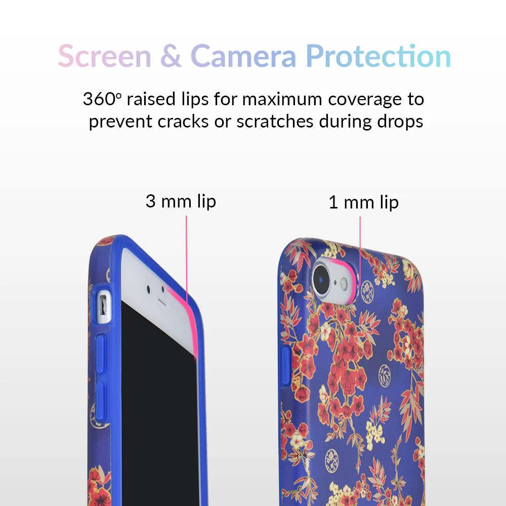 Cherry Blossom Floral Chrome iPhone Case - Image 11