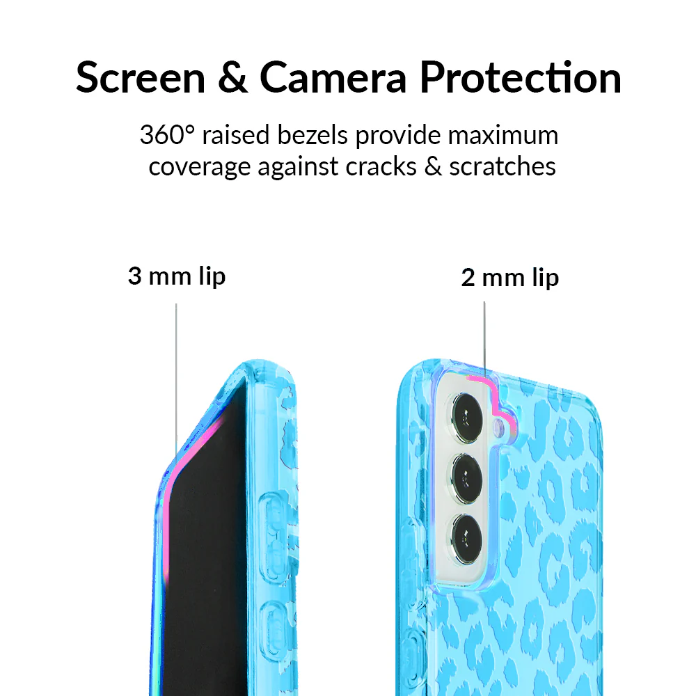 Aqua Blue Leopard Samsung Case - Image 22
