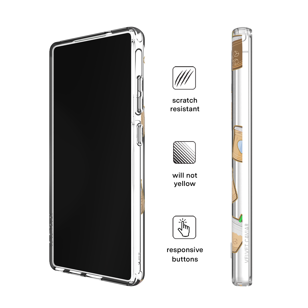 Coffee First Clear Samsung Galaxy Case - Image 106
