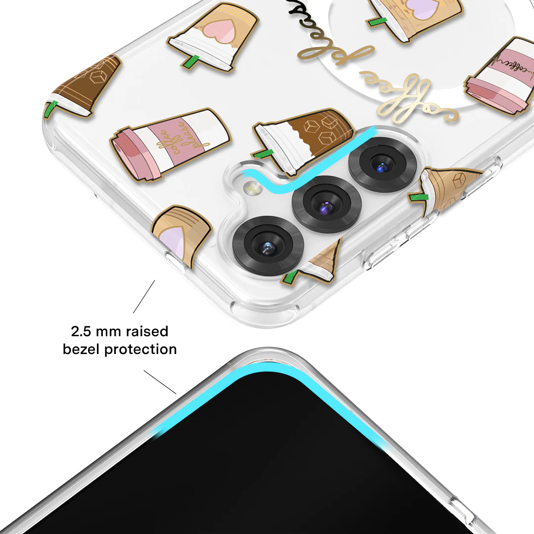 Coffee First Clear Samsung Galaxy Case - Image 109