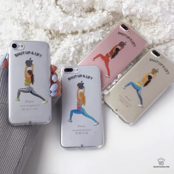 Shut Up & Lift iPhone Case Brown Hair - Image 22