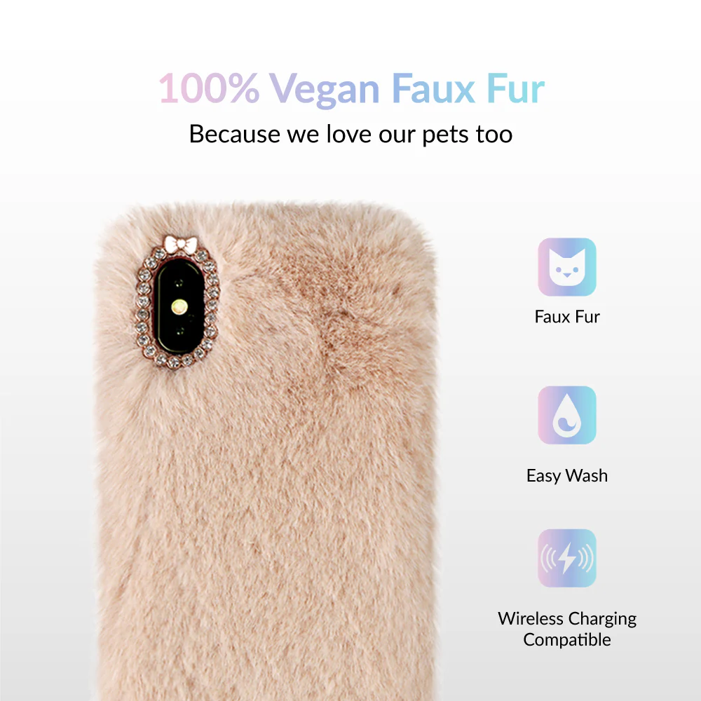 Beige Faux Fur iPhone Case - Image 30