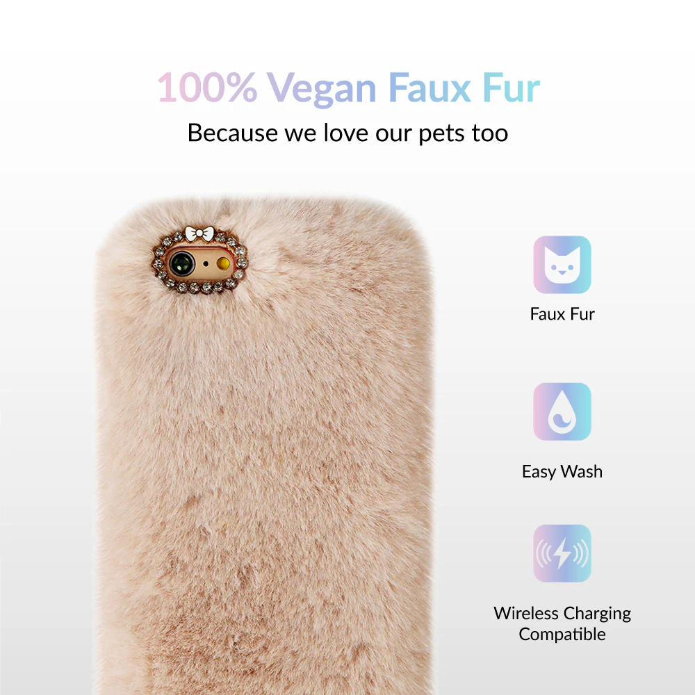 Beige Faux Fur iPhone Case - Image 40