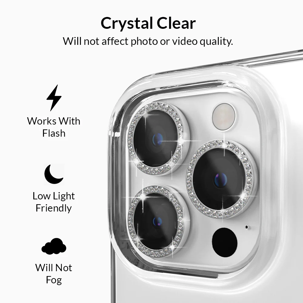 Crystal Glam Camera Lens Protector for iPhone - Image 15
