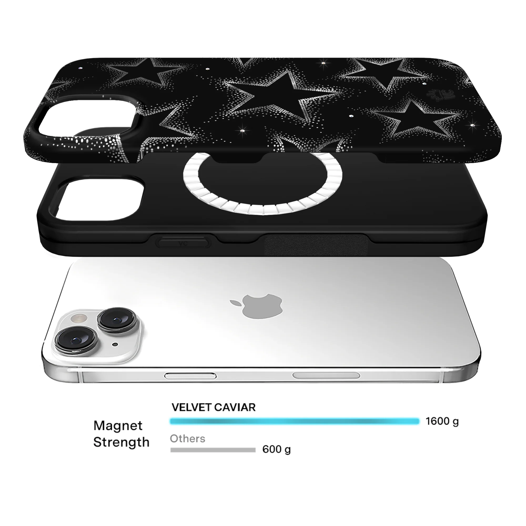 Crystal Chrome Stars iPhone Case - Image 45