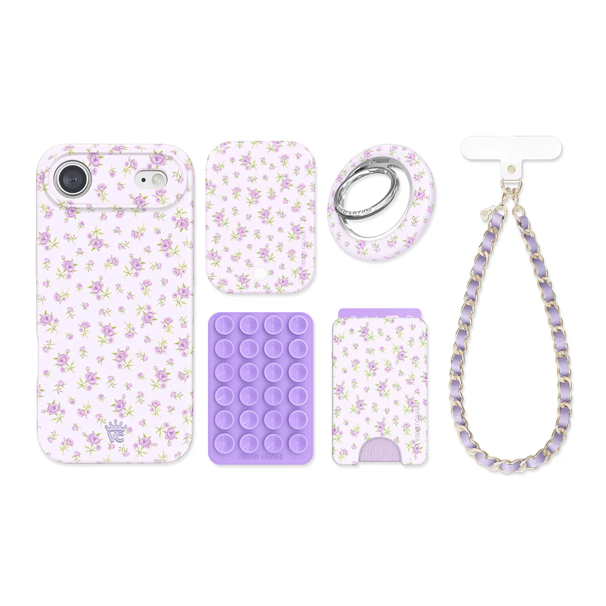 Dainty Lilac Floral iPhone Bundle Set - Image 2
